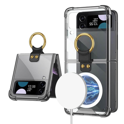 Newest Galaxy Z Flip3 Flip4 Magnetic Airbag Anti-fall Wireless Charging Phone Case Samsung Cases