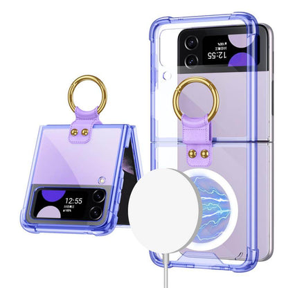 Newest Galaxy Z Flip3 Flip4 Magnetic Airbag Anti-fall Wireless Charging Phone Case Samsung Cases