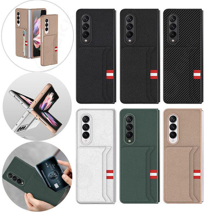 Leather Card Package Shockproof Protective Flip - Samsung Galaxy Z Fold3 5G Phone Case Samsung Galaxy Z Fold 3 Case