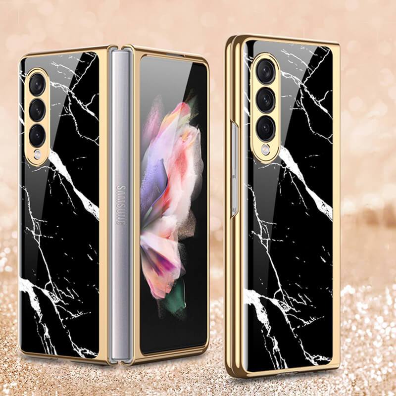 Natural marble Glass - Samsung Galaxy Z Fold 3 5G Phone Case Samsung Galaxy Z Fold 3 Case