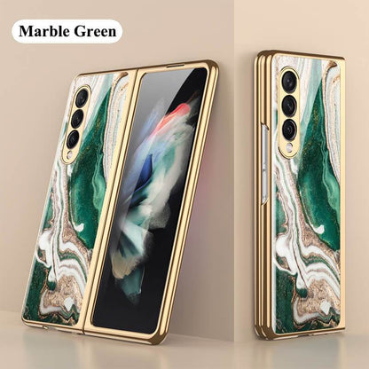 Luxury Marble Glass - Samsung Galaxy Z Fold 3 5G Phone Case Samsung Galaxy Z Fold 3 Case