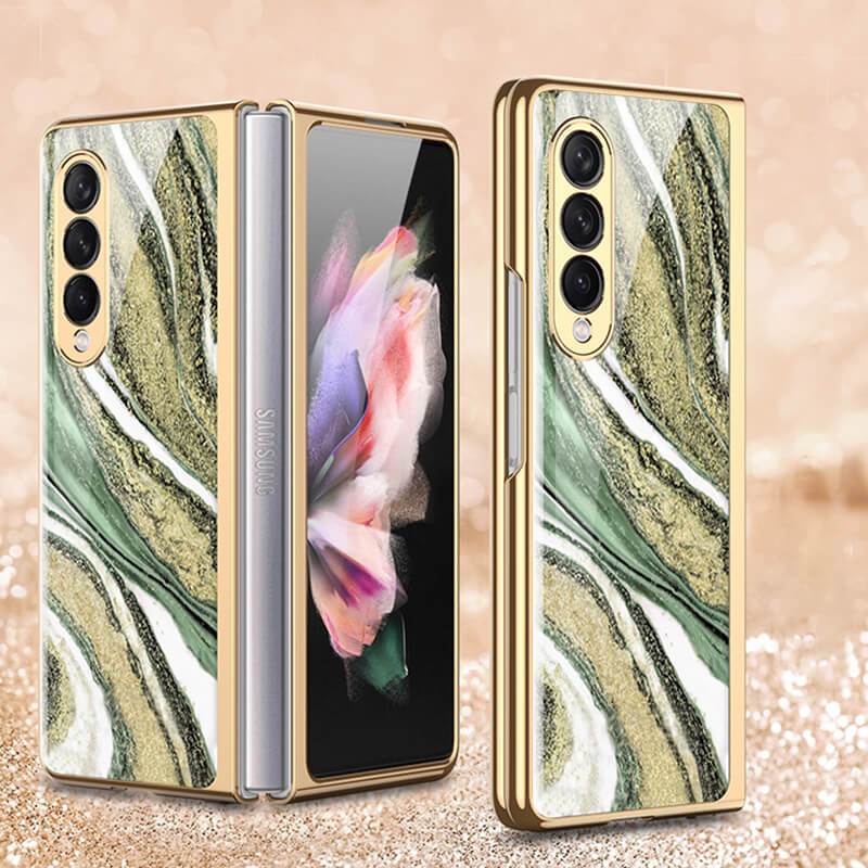 Natural marble Glass - Samsung Galaxy Z Fold 3 5G Phone Case Samsung Galaxy Z Fold 3 Case