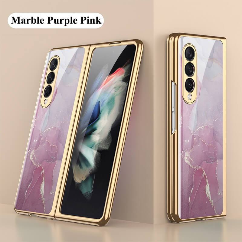 Marble Glass - Samsung Galaxy Z Fold 3 5G Phone Case Samsung Galaxy Z Fold 3 Case