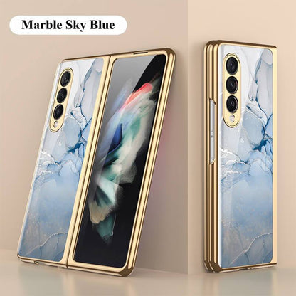 Marble Glass - Samsung Galaxy Z Fold 3 5G Phone Case Samsung Galaxy Z Fold 3 Case