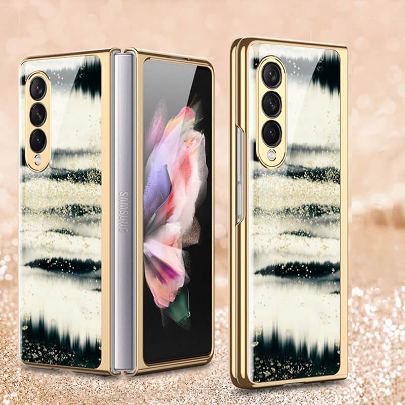 Natural marble Glass - Samsung Galaxy Z Fold 3 5G Phone Case Samsung Galaxy Z Fold 3 Case