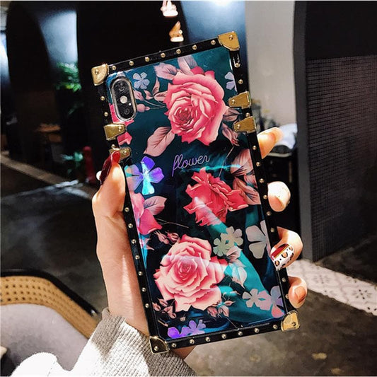 Vintage Fashion Rose Phone Case For iPhone Samsung Huawei