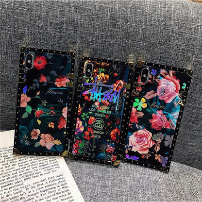 Vintage Fashion Rose Phone Case For iPhone Samsung Huawei