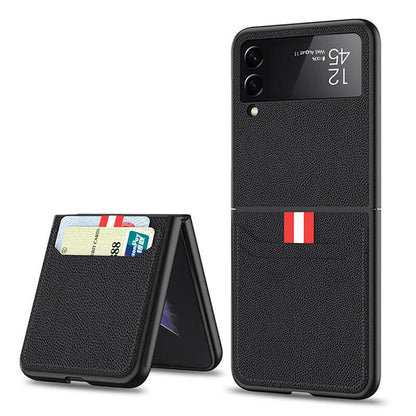 Original Leather Texture Card Package - Samsung Z Flip 3 5G Phone Case Samsung Galaxy Z Flip 3 Case