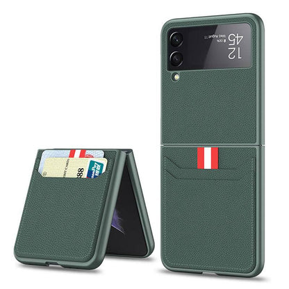 Original Leather Texture Card Package - Samsung Z Flip 3 5G Phone Case Samsung Galaxy Z Flip 3 Case