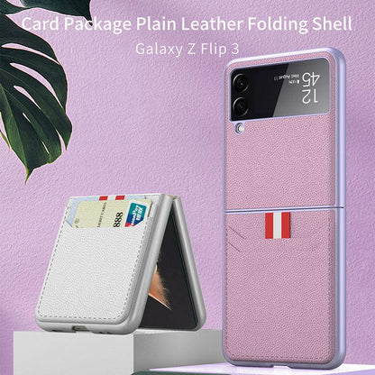 Original Leather Texture Card Package - Samsung Z Flip 3 5G Phone Case Samsung Galaxy Z Flip 3 Case
