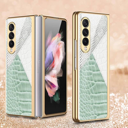 Python Leopard Print Tempered Glass - Samsung Galaxy Z Fold 3 5G Phone Case Samsung Galaxy Z Fold 3 Case