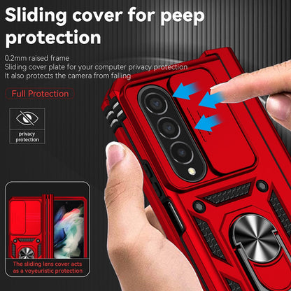 Hinge Case For Samsung Galaxy Z Fold3 Fold 4 5G Case Hinge Pen Slot Lens Protection Stand Back Cover For Samsung Z Fold3 Fold4 Capa Samsung Cases