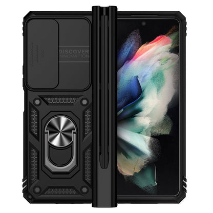 Hinge Case For Samsung Galaxy Z Fold3 Fold 4 5G Case Hinge Pen Slot Lens Protection Stand Back Cover For Samsung Z Fold3 Fold4 Capa Samsung Cases