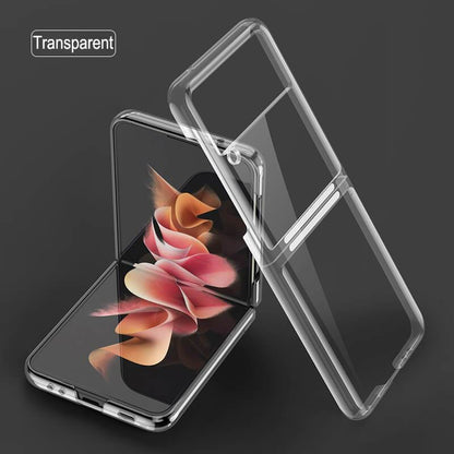 Plating Frame Transparent Back Hard Shockproof Full Protection - Samsung Galaxy Z Flip3 5G Phone Case Samsung Galaxy Z Flip 3 Case