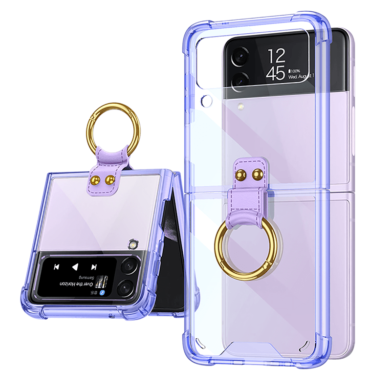 Transparents Airbag Ring Holder Anti-knock Protection - Samsung Z Flip 3 5G Phone Case Samsung Galaxy Z Flip 3 Case