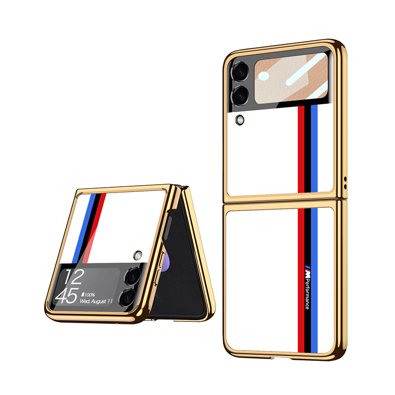 Limited Edition Luxury Plating Frame Anti-knock Protection Glass Case For Samsung Galaxy Z Flip3 Samsung Galaxy Z Flip 3 Case