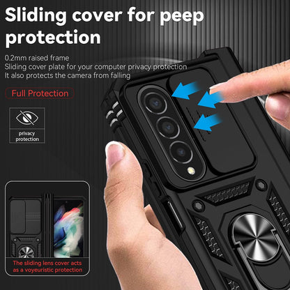 Hinge Case For Samsung Galaxy Z Fold3 Fold 4 5G Case Hinge Pen Slot Lens Protection Stand Back Cover For Samsung Z Fold3 Fold4 Capa Samsung Cases