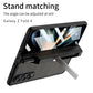 Newest Magnetic Matte Pure Leather Pen Box Bracket Case For Samsung Galaxy Z Fold 4 5G