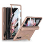 NEWEST Magnetic Folding Full Wrap Protective Pen Case With Back Screen Glass Hinge Holder Phone Cover For Samsung Galaxy Z Fold 3 5G Samsung Galaxy Z Fold 3 Case