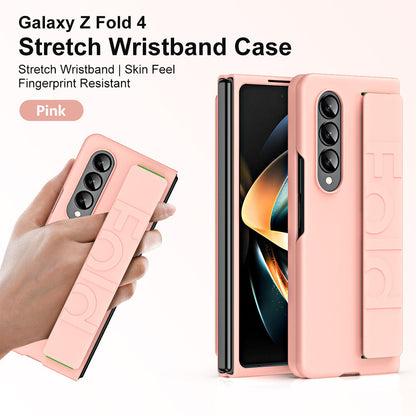 Newest Stylish Elastic Wristband Shockproof Case For Samsung Galaxy Z Fold 3 Fold 4 5G